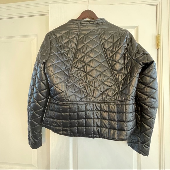 H&M Black quilted cropped jacket size 14 - Picture 8 of 10